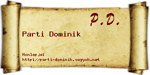 Parti Dominik névjegykártya