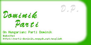 dominik parti business card
